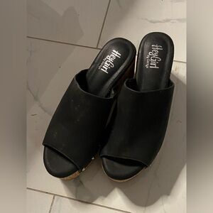 CORKYS Black HEY GIRL Faux Leather BADABING Studded Platfom Sandals